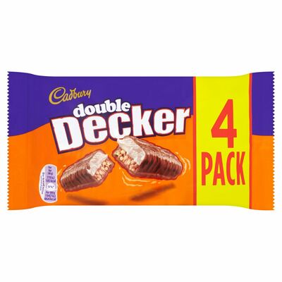 Cadbury Double Decker Chocolate Bars 4 Pack 160g