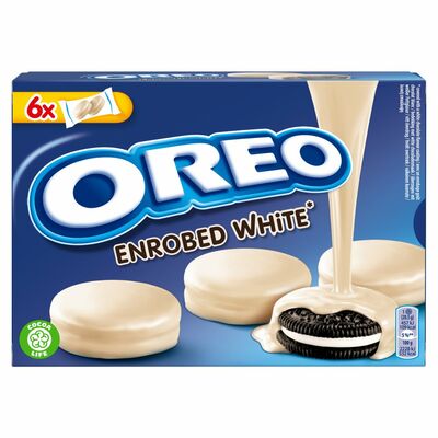 OREO SNOWY ENROBED WHITE CHOCOLATE COVERED SANDWICH BISCUITS 246G
