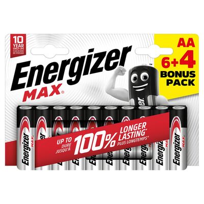 Energizer Max Aa 6+4 Free 10pce