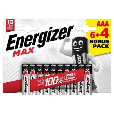 Energizer Max Aaa 6+4 Free 10pce