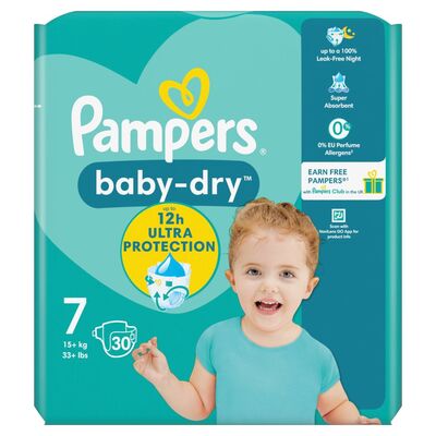 Pampers Baby Dry Nappies Size 7 30pce