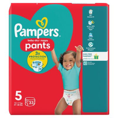 Pampers Baby Dry Pants Size 5 33pce 