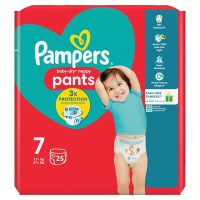 Pampers Baby Dry Nappy Pants Size 7 25pce