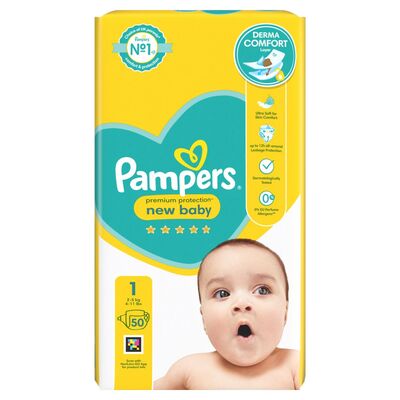 Pampers New Baby Size 1 Essential 50pce