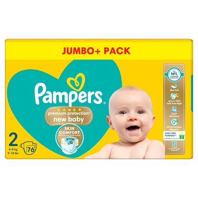 Pampers New Baby Size 2 Jumbo + 76pce