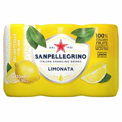 San Pellegrino Lemon Fruit Can Pack 6 x 330ml