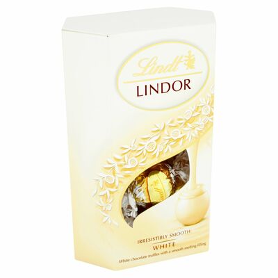 LINDT LINDOR WHITE CHOCOLATE CORNET 200G