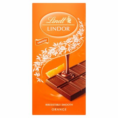 Lindt Lindor Orange Bar 100g