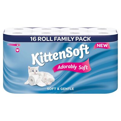 Kittensoft White 16 Roll 