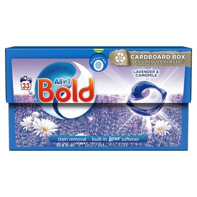 Bold 3 In 1 Lavender & Camomile Washing Liquid Capsules 33pce
