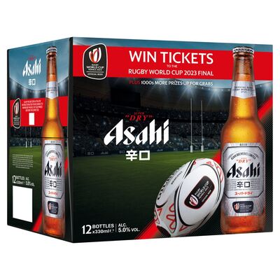 Asahi Super Dry Beer Bottle Pack 12 x 330ml