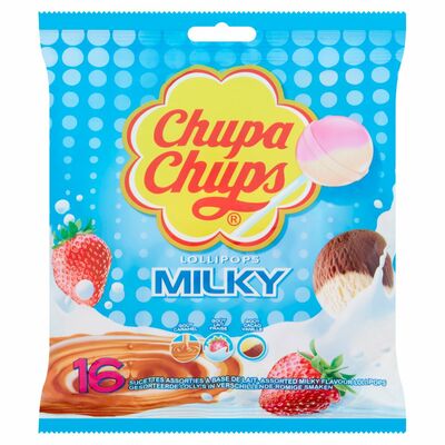 Chupa Chups Milky Lollipops Bag 16 Pack 192g