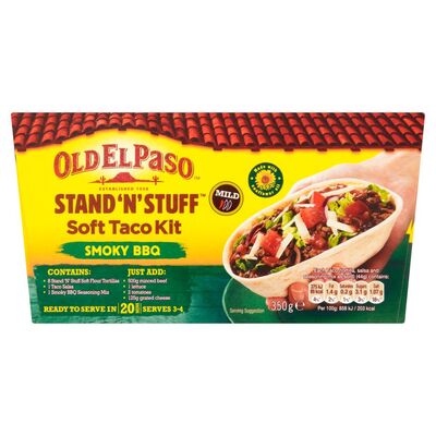 Old El Paso Smoky BBQ Stand 'N' Stuff Taco Kit 350g