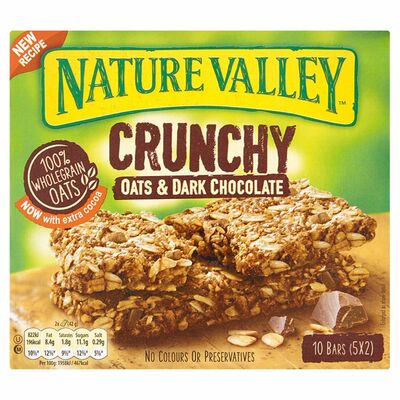 Nature Valley Crunchy Oats & Dark Chocolate Bars 10 Pack 420g