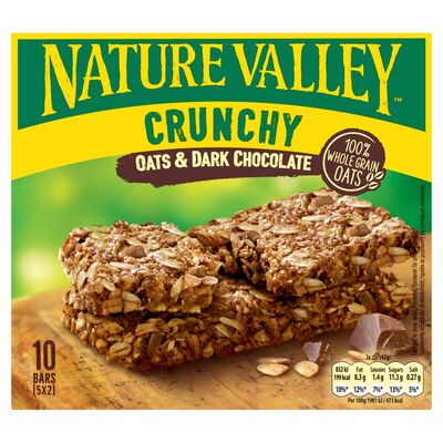 Nature Valley Crunchy Oats & Dark Chocolate Bars 5 Pack 210g