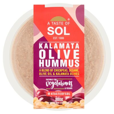 A Taste Of Sol Kalamata Olive Hummus 200g