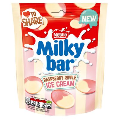 Nestlé Milkybar Raspberry Ripple Ice Cream Pouch 86g