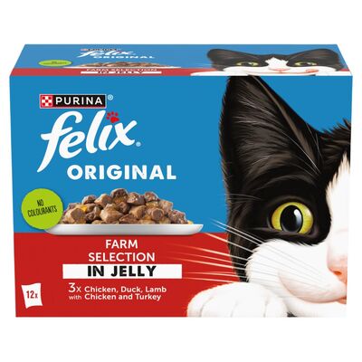 Felix Farm Selection In Jelly Cat Food Pouch 12 Pack 85g