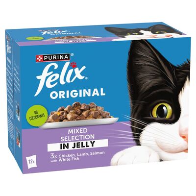 Felix Mixed Selection In Jelly Cat Food Pouch 12 Pack 85g