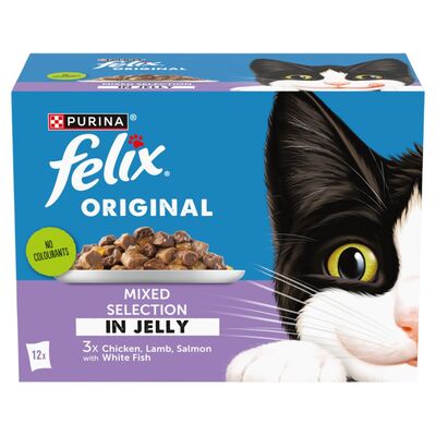 Felix Mixed Selection In Jelly Cat Food Pouch 12 Pack 85g