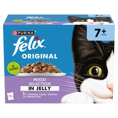 Felix Mixed Selection In Jelly Senior Cat Food Pouch 12 Pack 85g