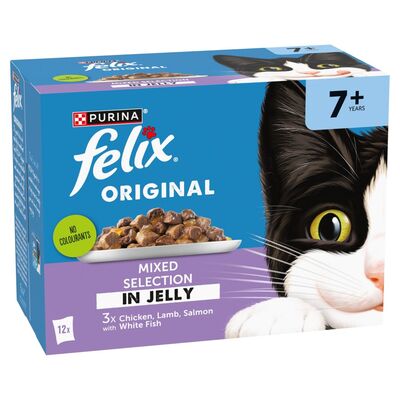 Felix Mixed Selection In Jelly Senior Cat Food Pouch 12 Pack 85g