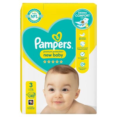 PAMPERS PREMIUM PROTECTION SIZE 3 40PCE 