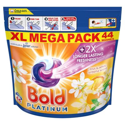 Bold Platinum Citrus & White Verbena 44 Pods XL Mega Pack 44pce