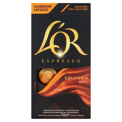 L'OR Espresso Colombia Intensity 8 Capsules 10 Pack 52g