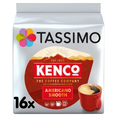 TASSIMO KENCO AMERICANO SMOOTH PODS 16 PACK 128G