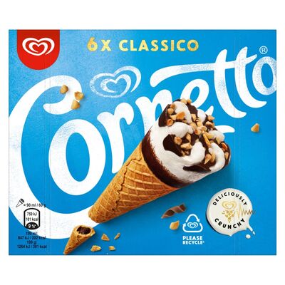 HB Cornetto Classico Ice Cream 6 Pack 540ml