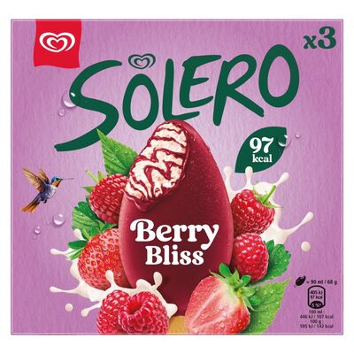 Solero Berry Bliss Ice Cream 3 Pack 270ml