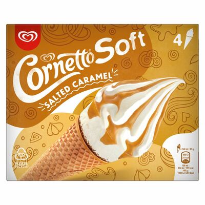 HB Cornetto Soft Salted Caramel & Vanilla 560ml