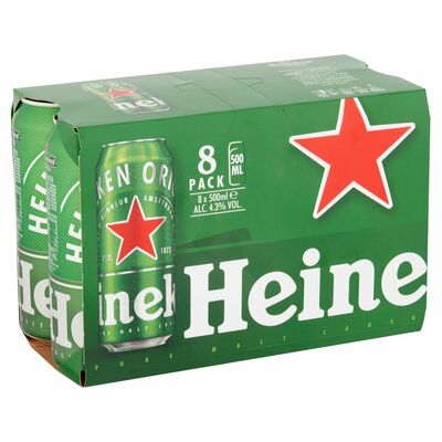 HEINEKEN CAN PACK 8 X 500ML