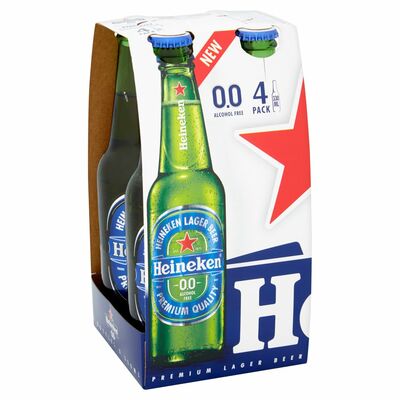 Heineken 0.0 4 Bottle Wrap Pack 330ml