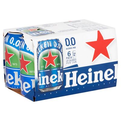 Heineken 0.0 Lager Can Pack 6 x 330ml 