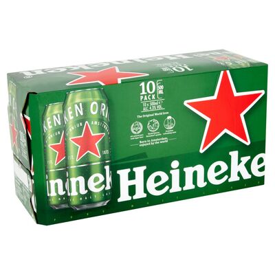 Heinken Lager Can Pack 10 x 500ml 