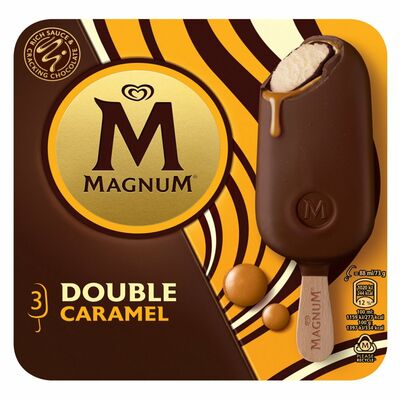 Magnum Double Caramel Ice Cream 3 Pack 264ml