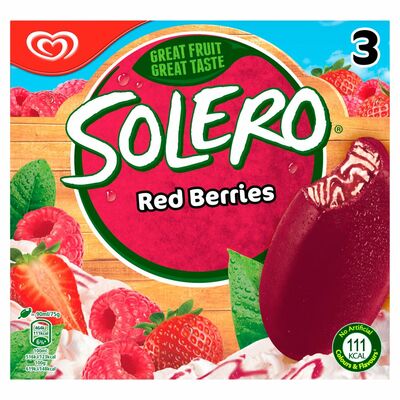 Solero Berry Bliss Ice Cream Stick 3 Pack 270ml