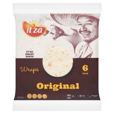 It'za Original Wraps 6 Pack 370g