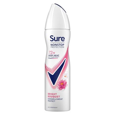 Sure Non Stop 72 Hour Antiperspirant Deodorant Bright Bouquet Spray 150ml