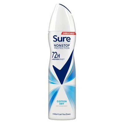 Sure Cotton Dry 48 Hour Antiperspirant Deodorant Spray 150ml