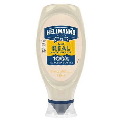 Hellmann's Real Mayo Squeezy 580ml