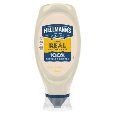 Hellmann Real Mayo Squeezy 580ml