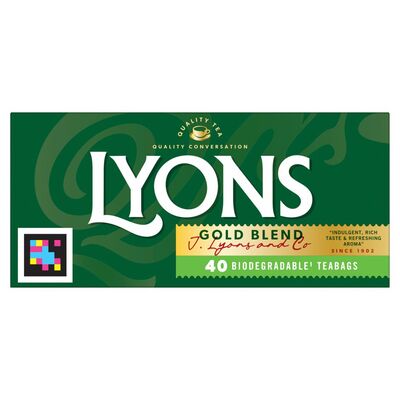 Lyons Gold Blend Tea 40 Bags Pack 116g