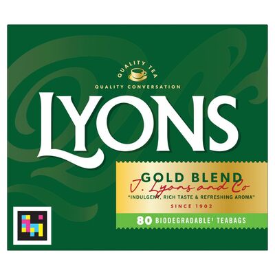 Lyons Gold Blend Tea 80 Pack 232g