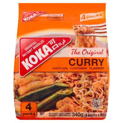 Koka Original Curry Noodles 4 Pack 340g