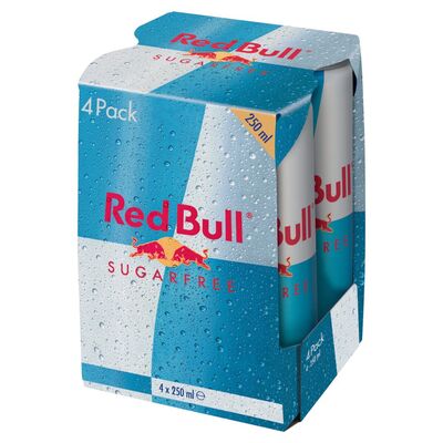 Red Bull Sugar Free Can 4 Pack 250ml