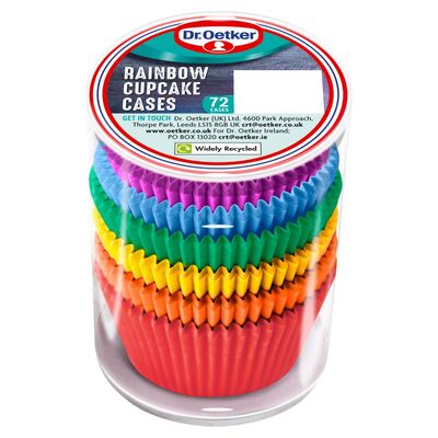 Dr. Oetker Rainbow Cupcake Cases 72pce