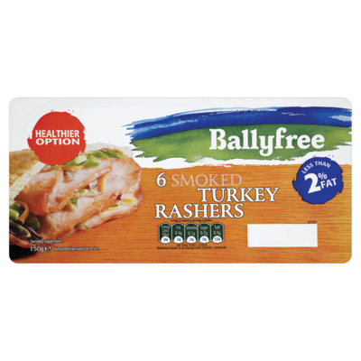 Ballyfree Smoked Turkey Rashers 150g
